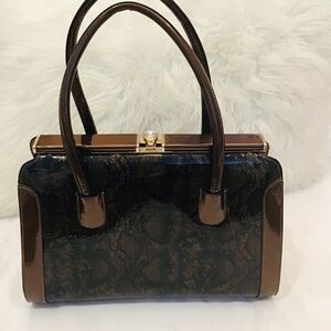 Chic Black and Brown Satchel